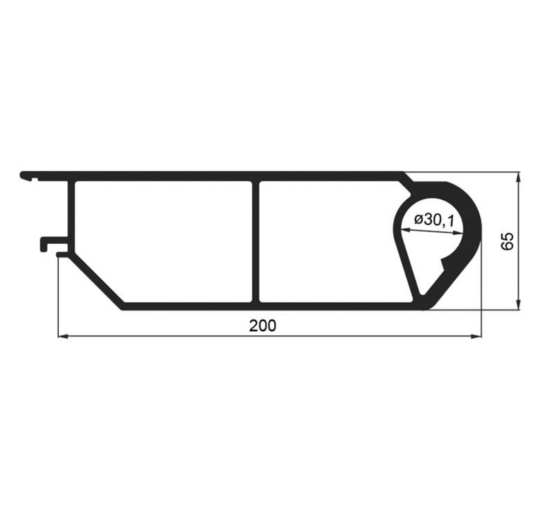 PROFIL KIPERSKI ZGORNJI 200x65mm