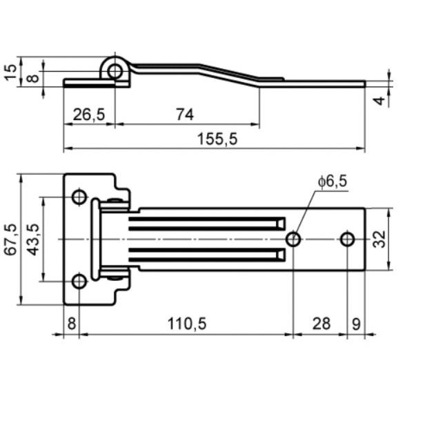 TEČAJ FURGONSKI INOX 130mm