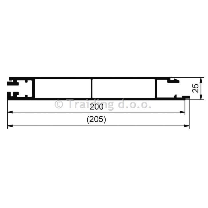 PROFIL EUROLOCK SPODNJI 200 ELOX (TES)