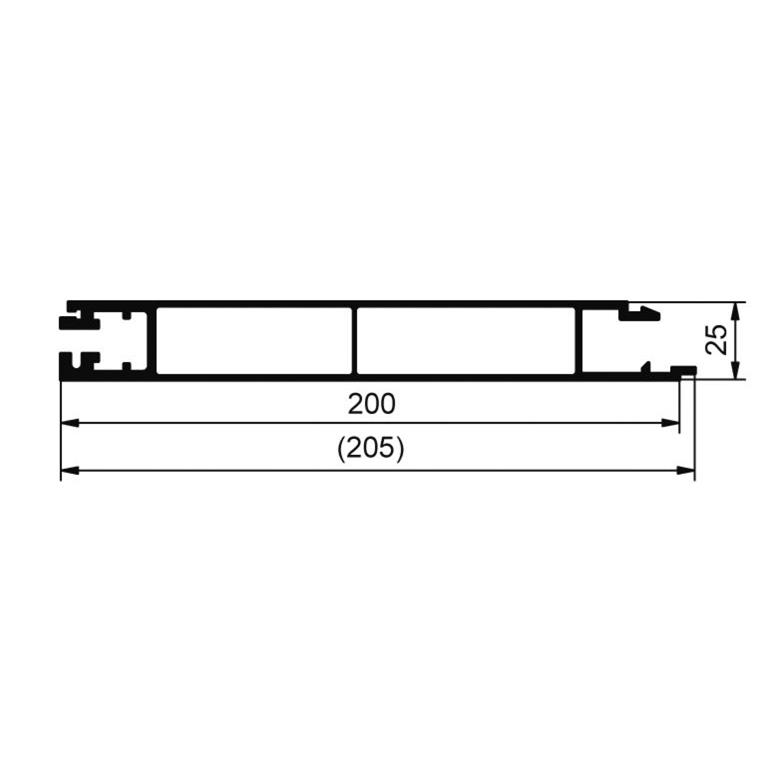 PROFIL EUROLOCK SPODNJI 200 SUROV (TES)