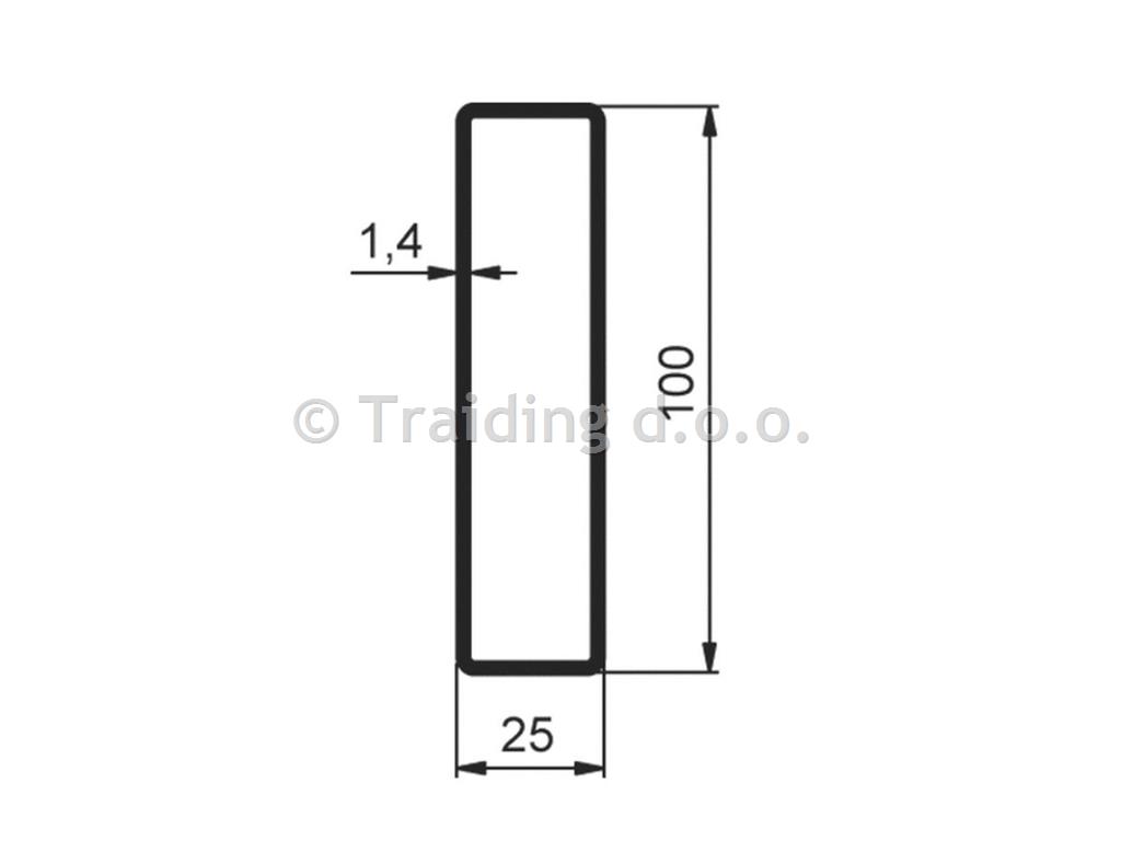 LETEV PONJAVE ALU 100x25 SUROVA