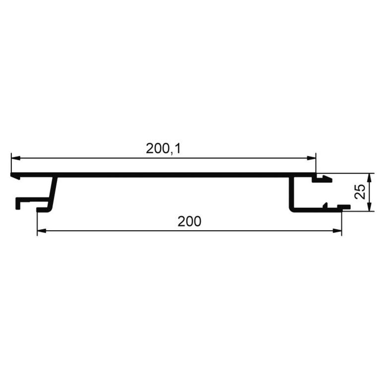 PROFIL EUROLOCK TIR VMESNI 200 ELOX