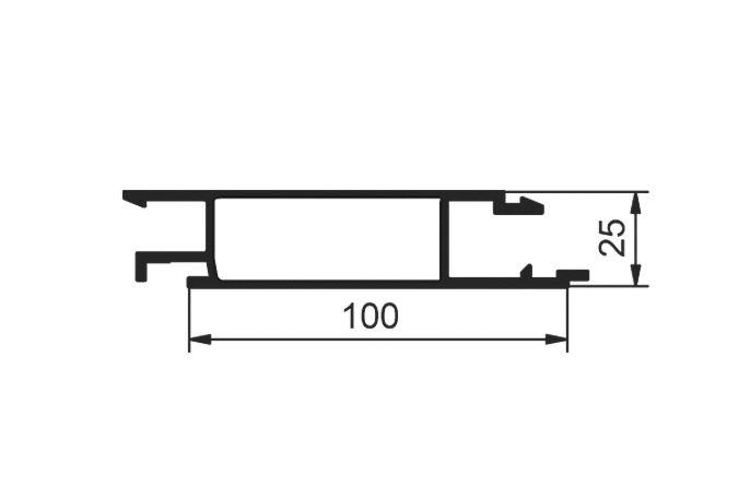 PROFIL EUROLOCK VMESNI 100 ELOX