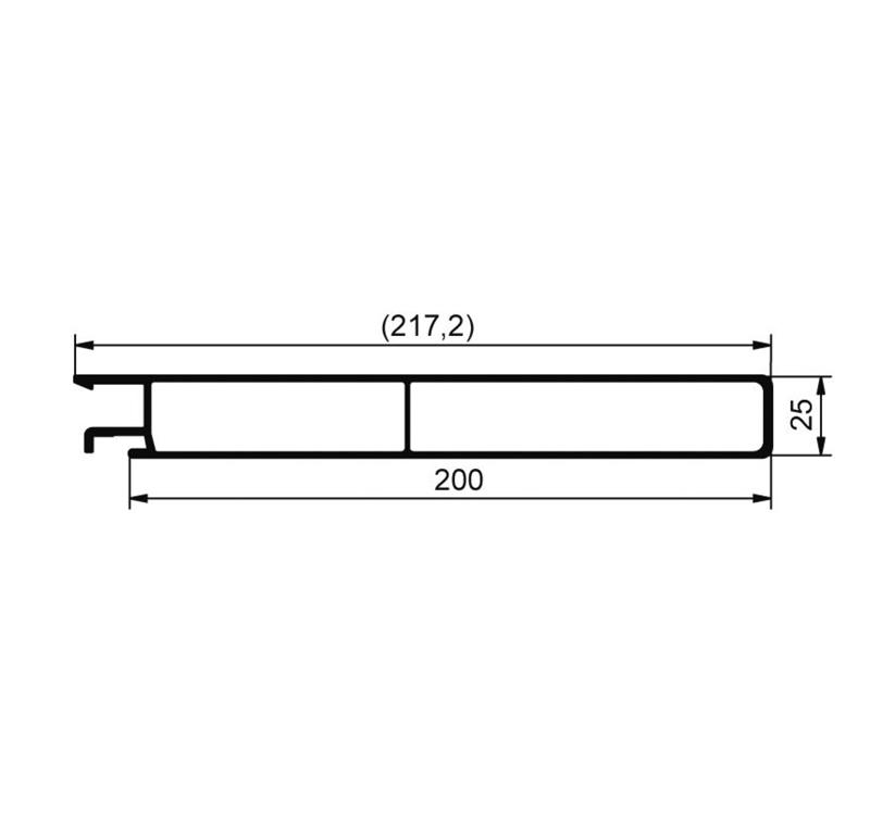 PROFIL EUROLOCK ZGORNJI 200 SUROV