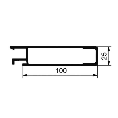 PROFIL EUROLOCK ZGORNJI 100 SUROV