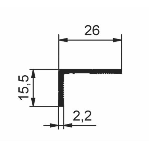 PROFIL L 26x15,5 PRITRDILNI ZA PANEL