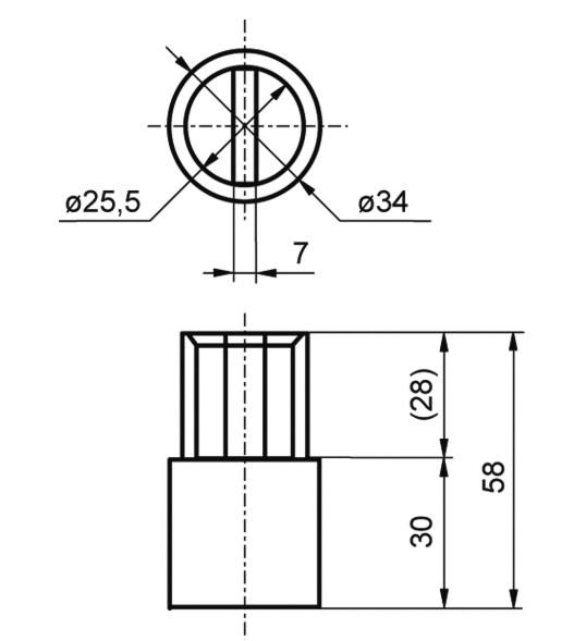 ADAPTER SPODNJI REZAN ZA FI34