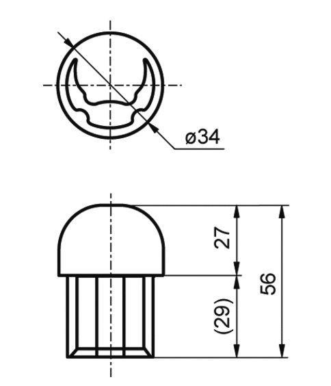 ADAPTER ZGORNJI ZA CEV FI34