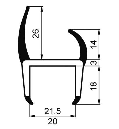 TESNILO PVC 20 21,5 5m