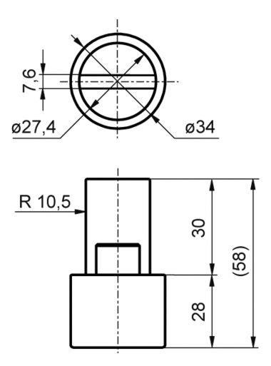 ADAPTER SPODNJI REZAN ZA FI 27