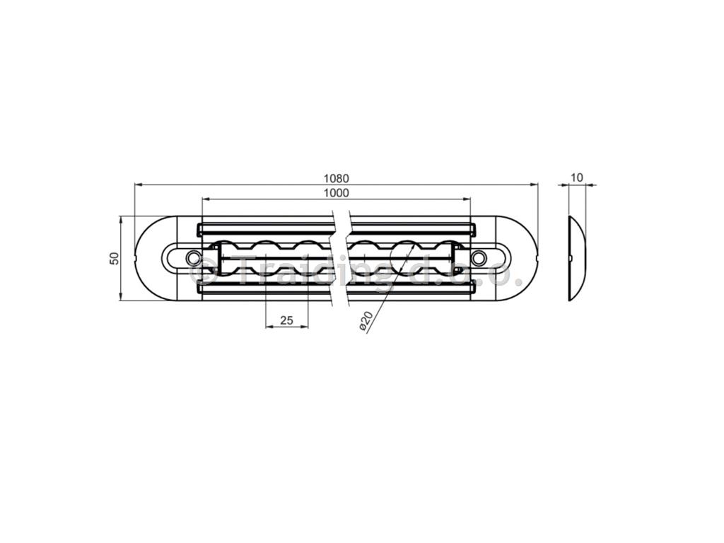 LETEV AIRLINE ALU 1000mm LED 12V