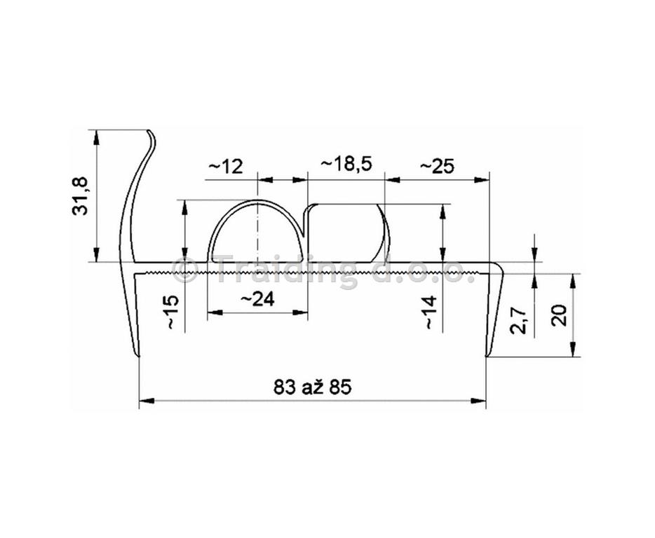 TESNILO VRAT FURGONSKO 83/85mm X 5m