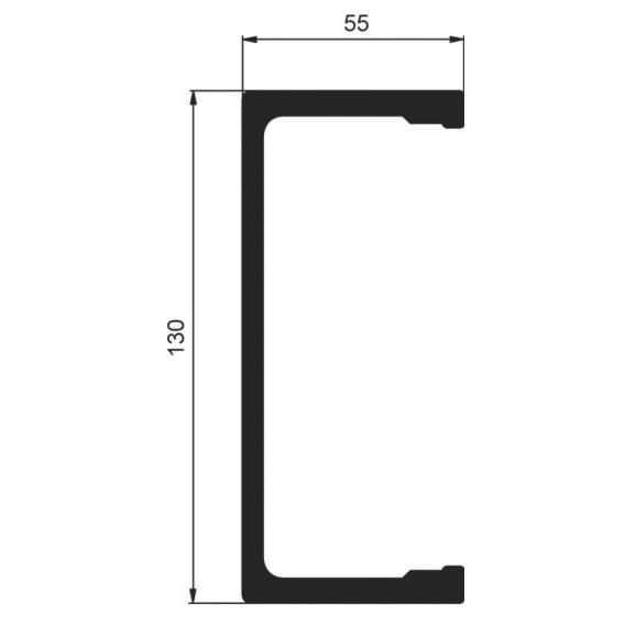 PROFIL VZDOLŽNI ALU ŠASIJE 130mm