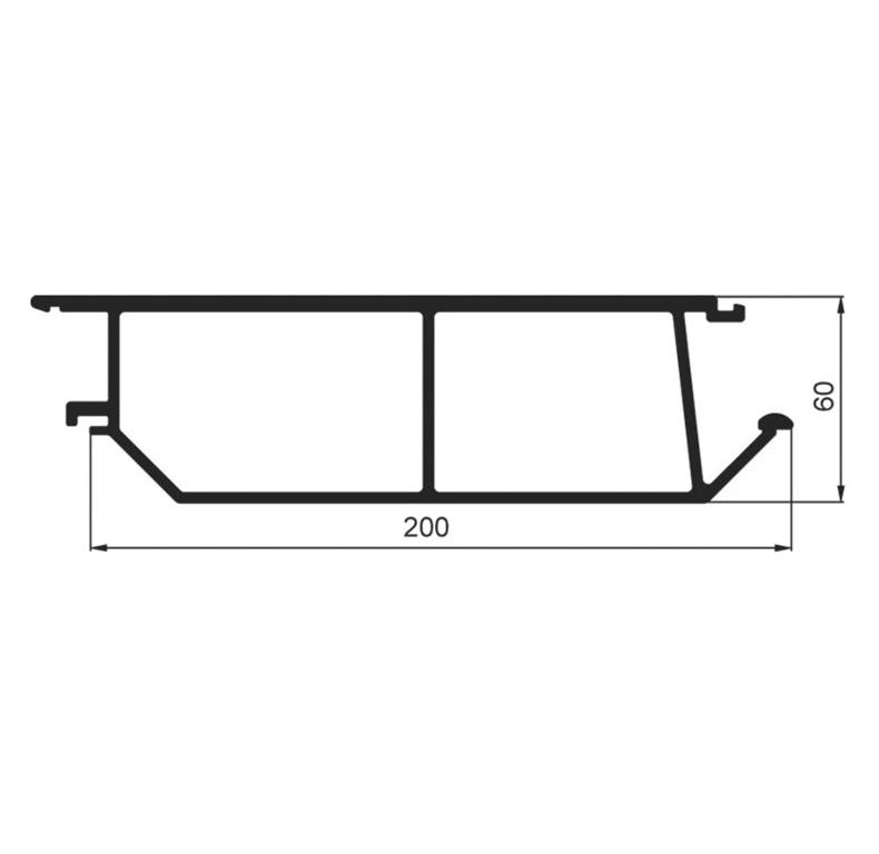 PROFIL KIPERSKI VMESNI 200mm/60mm SUROV