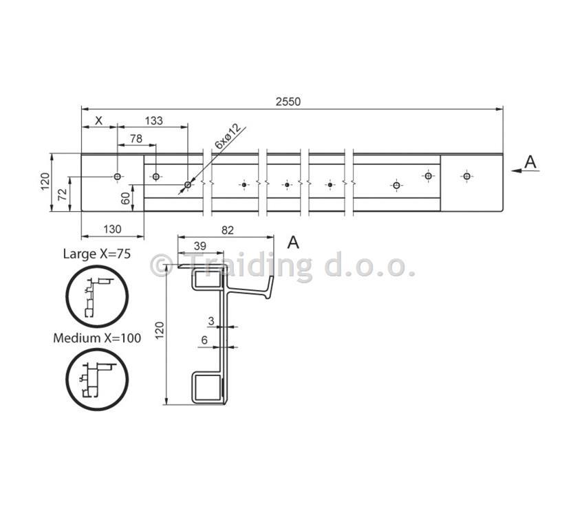 PORTAL ZADNJI AL 120 ECO 2550 - M,L