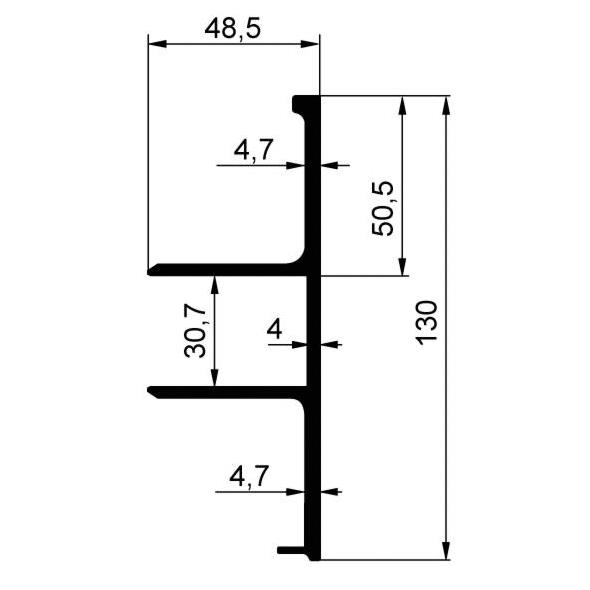 PROFIL STRANSKI ALU 30