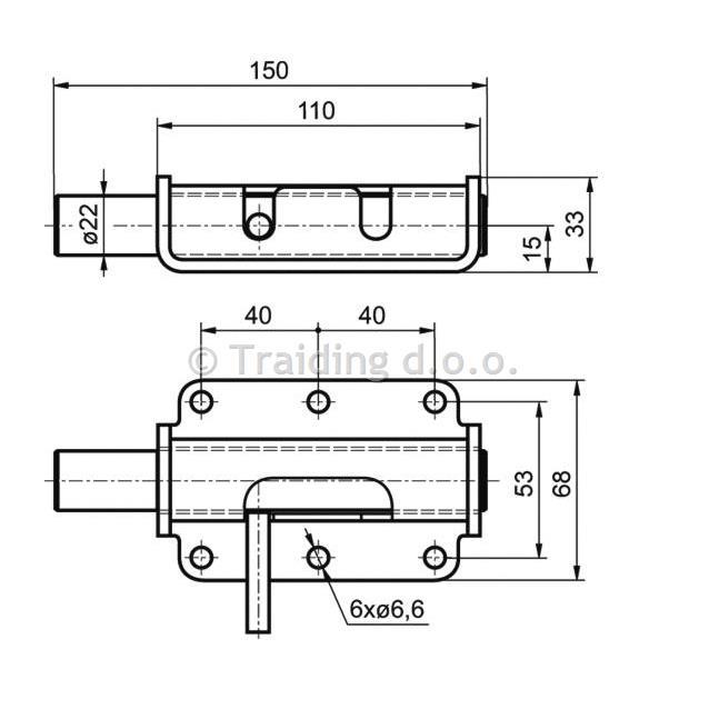ZATIČ ZA FIXIRANJE RAMPE fi22mm
