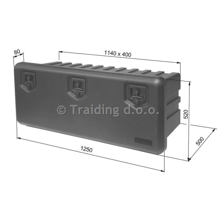 ZABOJ ZA ORODJE PVC 1250x520x500mm