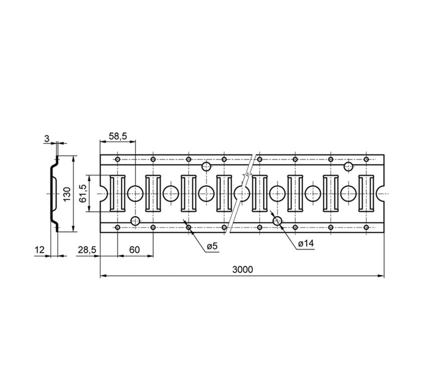 LETEV COMBI TRAK AL 3000mm ELOX o19