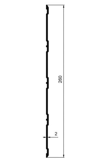 PROFIL ZAŠČITNI I ZA FURGONE 260mm