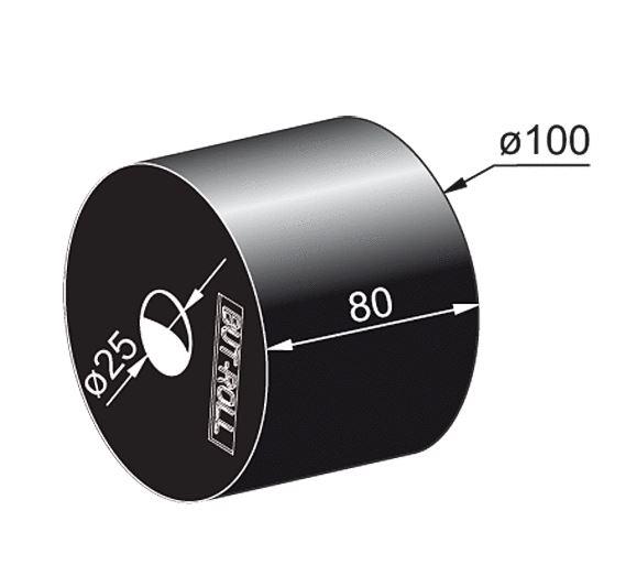 ODBOJNIK GUMI OKROGEL fi100, L80mm