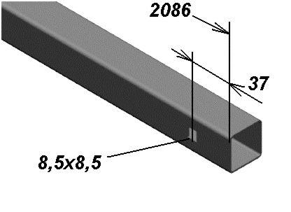 PREČKA STREHE FIXNE - SAMO PREČKA 2086mm