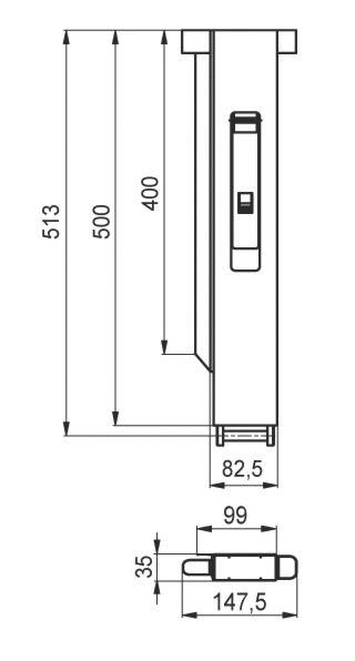 STEBER ALUGRIP 80/400 ZADNJI - LEVI
