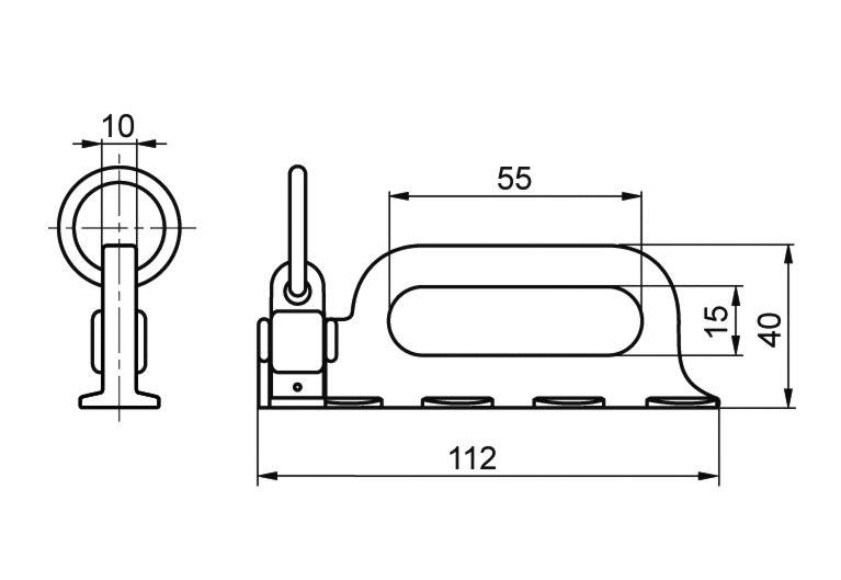 RINKA ZA PRITRDITEV TOVORA 112mm, 2500kg