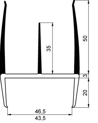 TESNILO PVC 43,5 46 2,7m