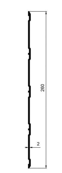 PROFIL ZAŠČITNI ZA FURGONE/SUROV/I 260mm