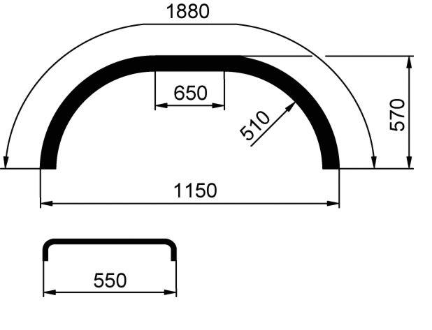 BLATNIK RAVNI VRH 550X1150X1880