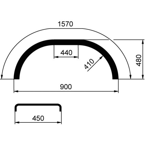 BLATNIK RAVNI VRH 450x900x1570