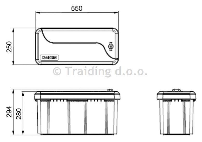 ZABOJ ZA ORODJE PVC 550x250x294mm