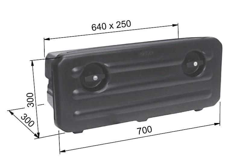ZABOJ ZA ORODJE PVC 700x300x300mm