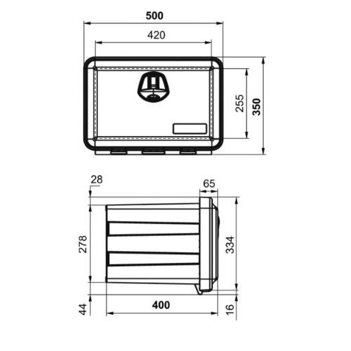 ZABOJ ZA ORODJE PVC 500x350x400mm