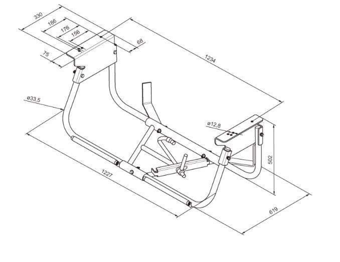 NOSILEC REZ. KOLESA 1298x502mm Zn