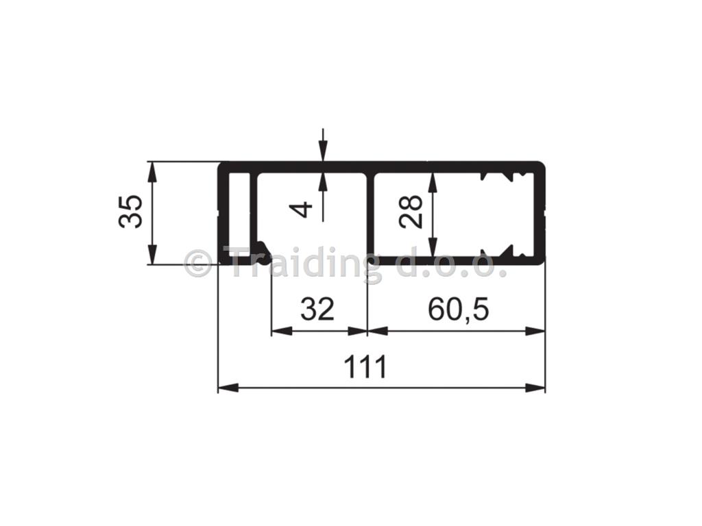 STEBER ALU CS MINI ZADNJI 111 ELOX