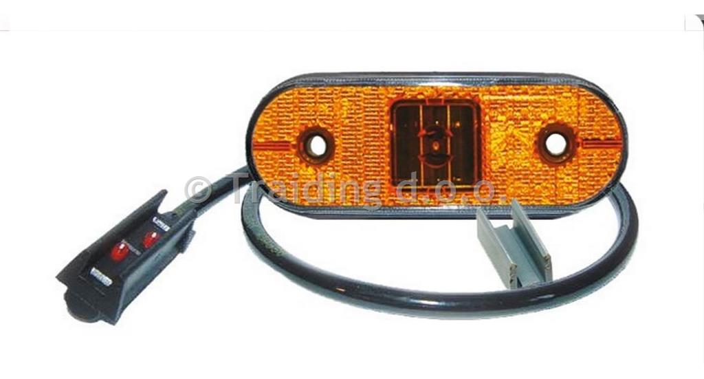 LUČ UNIPOINT ORANŽNA LED 24V VLIT KABEL