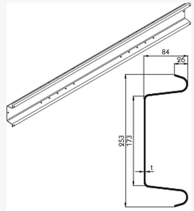 ODBIJAČ 2370mm VROČE Zn HOMOLOGIRAN