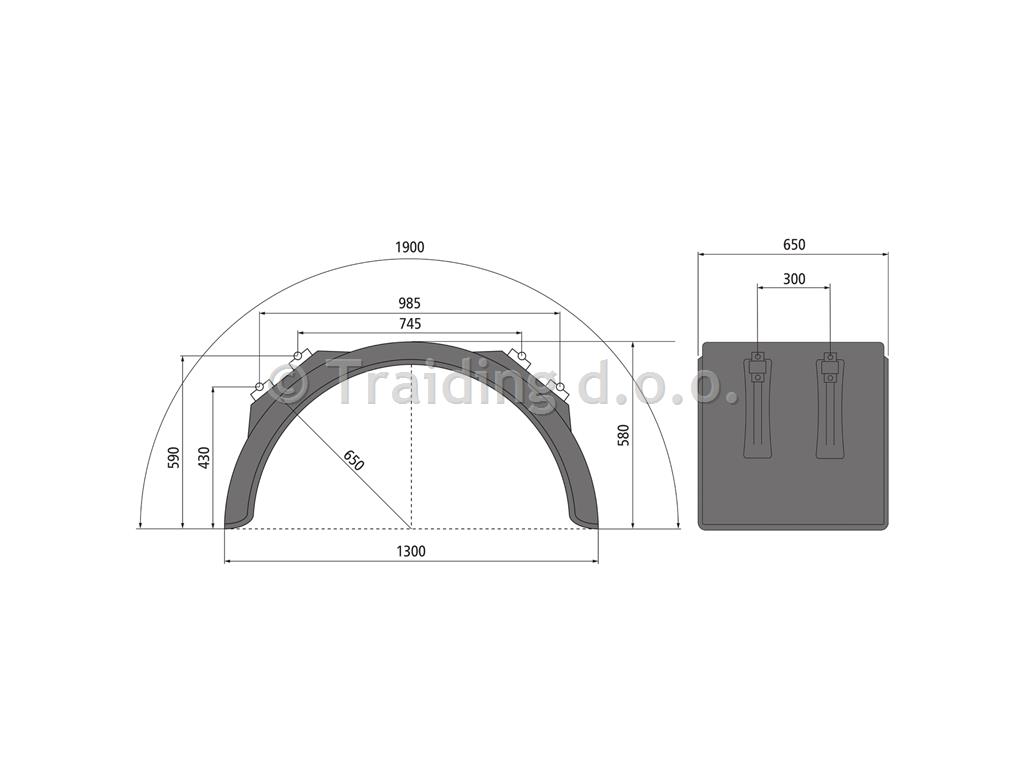 BLATNIK Z NOSILCI 650X1300X1900