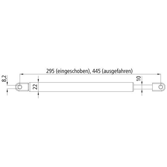 AMORTIZER PLINSKI 250N 150 - 295/445mm