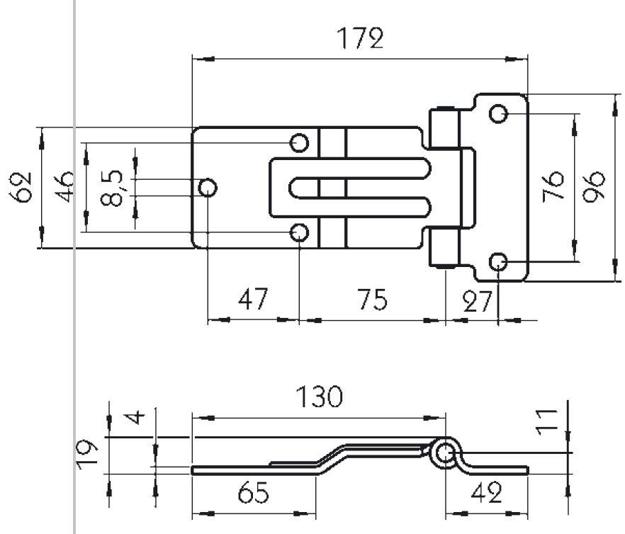 TEČAJ FURGONSKI INOX 130mm