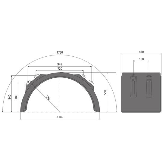 BLATNIK Z NOSILCI 450X1140X1750