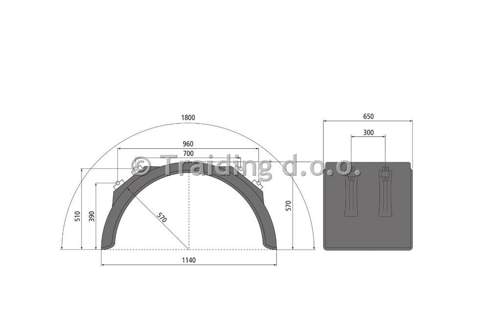 BLATNIK Z NOSILCI 650X1140X1800