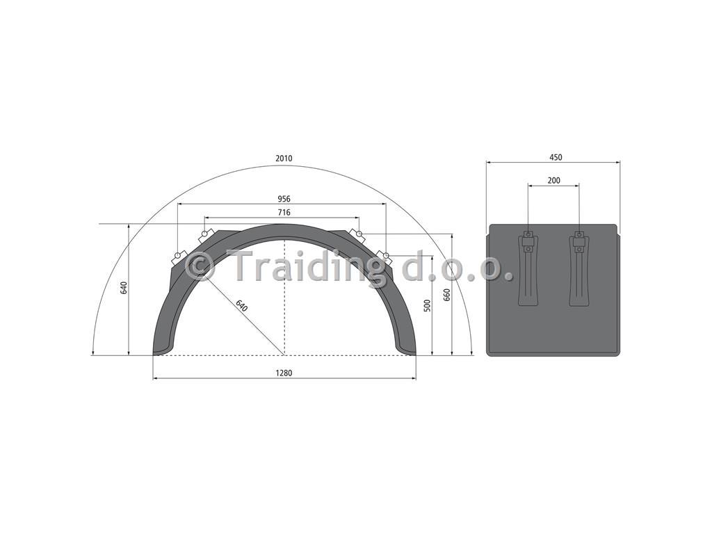 BLATNIK Z NOSILCI 450X1280X2010
