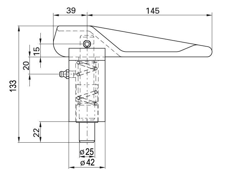 ZATIČ VZMETNI FS 97, fi 25