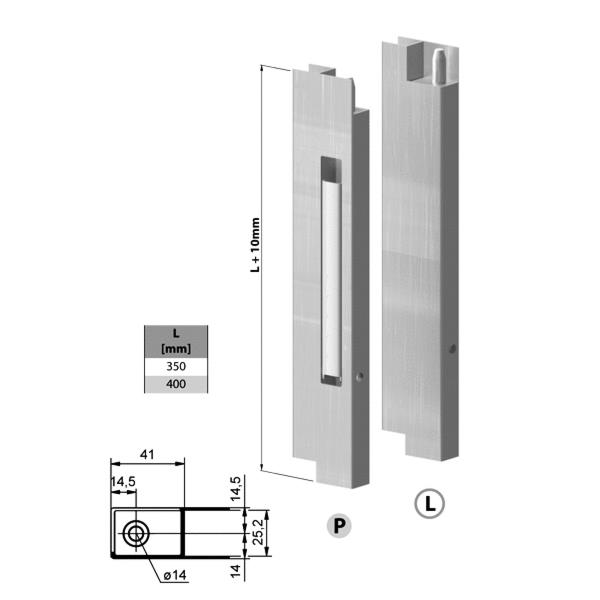 ZAPIRALO ALU PLANAE 400 - DESNO INOX