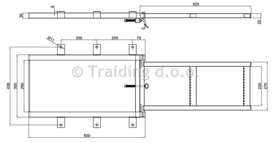 STOPNICA LESTEV - 2 STOPNJI 625x270 Zn