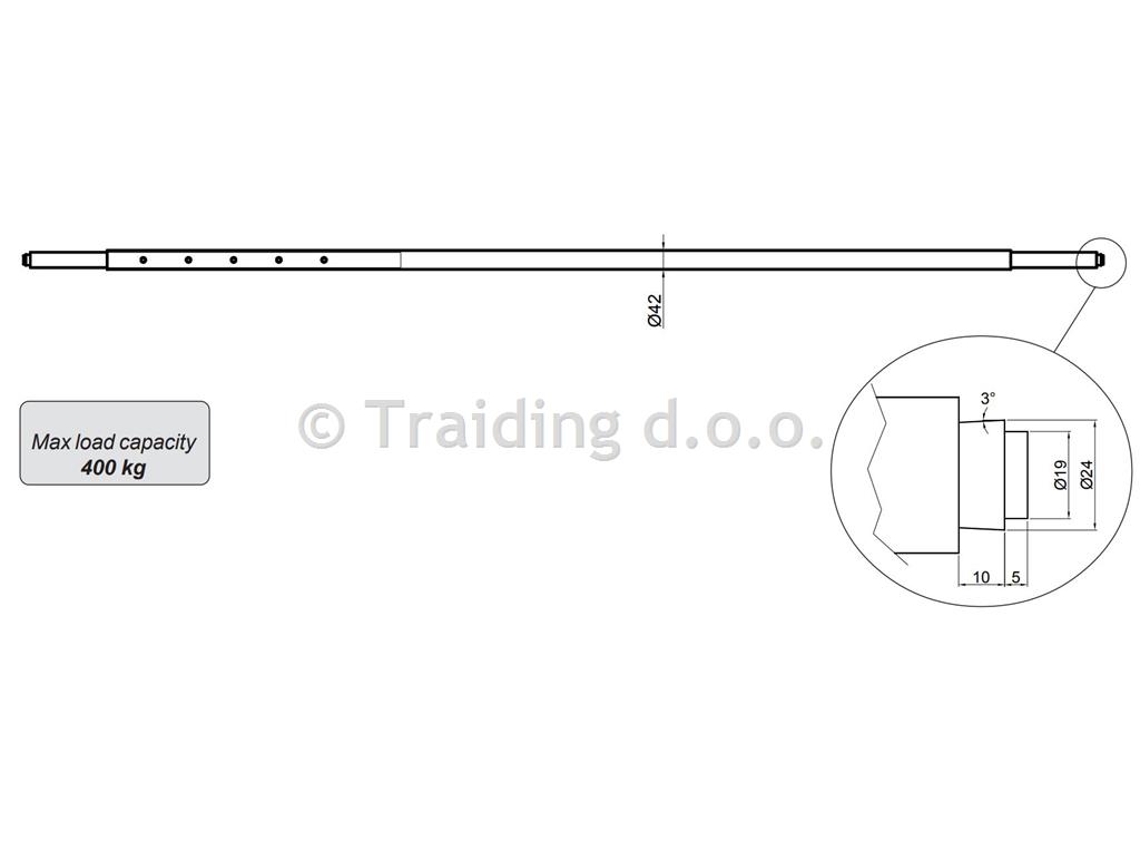 PREGRADA TOVORA TELESKOP ZN 2360-2760mm