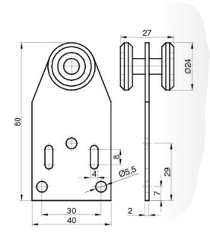 KOLESCE ZA CERADO/š:27d:24v:80mm